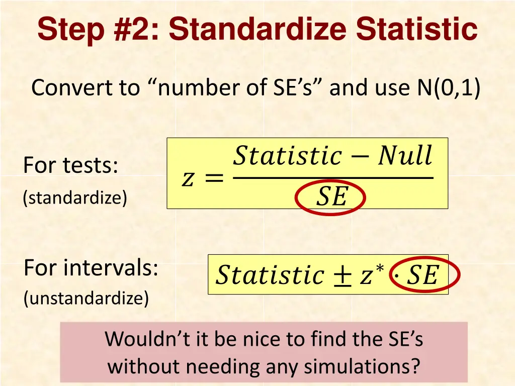 step 2 standardize statistic 1