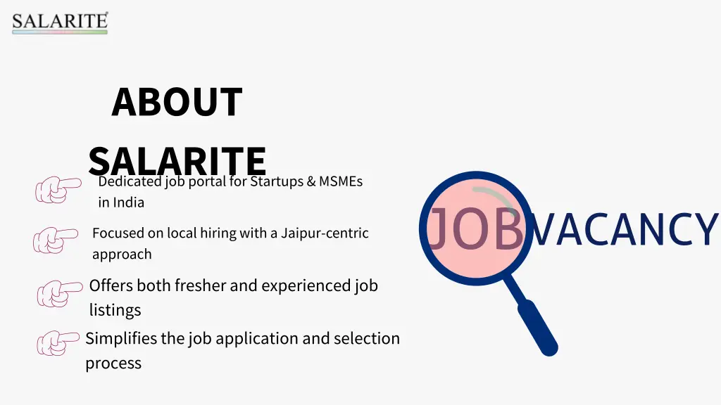 about salarite dedicated job portal for startups