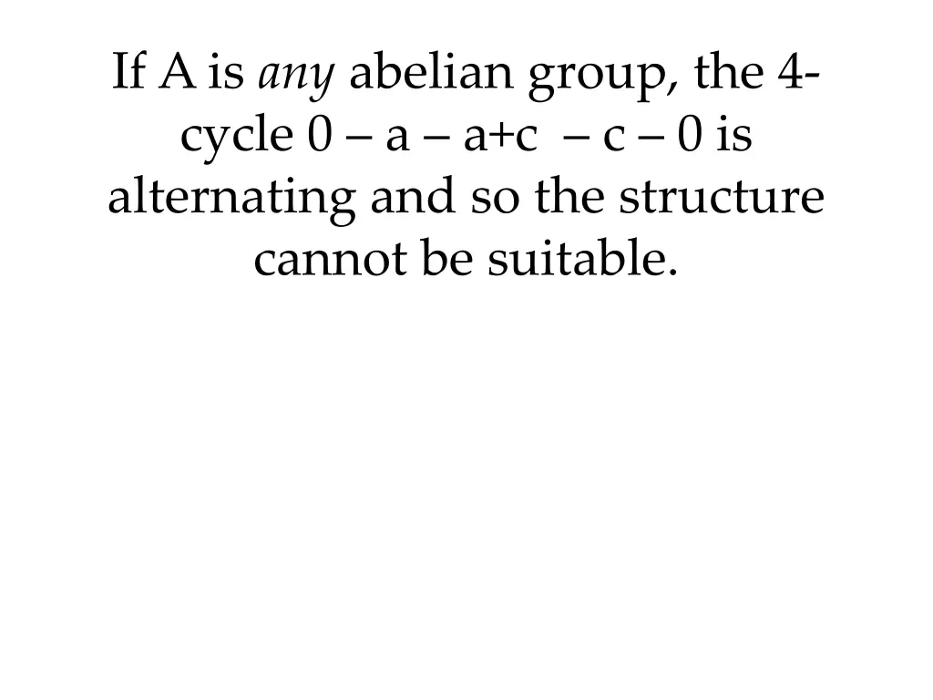 if a is any abelian group the 4 cycle
