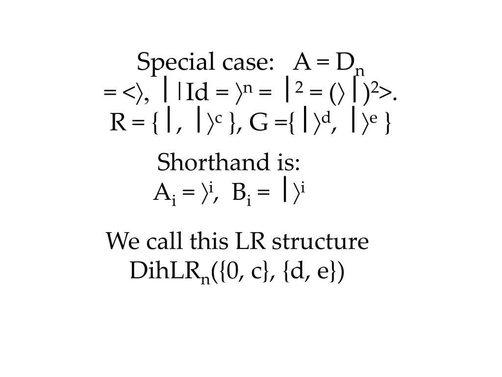 special case a d n id n 2 2 r c g d e