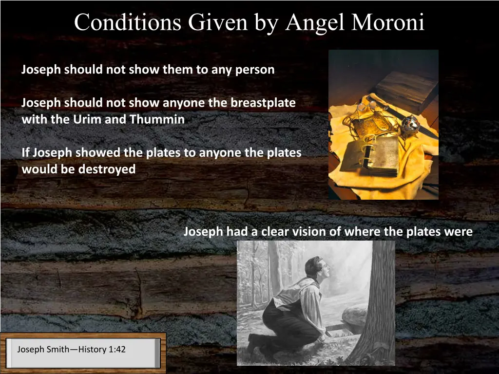 conditions given by angel moroni