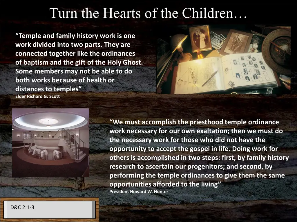 turn the hearts of the children