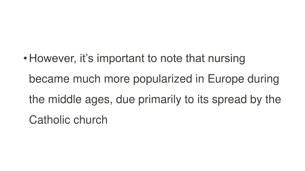 however it s important to note that nursing