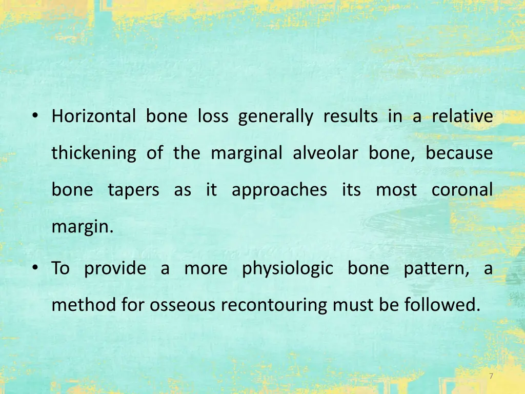 horizontal bone loss generally results