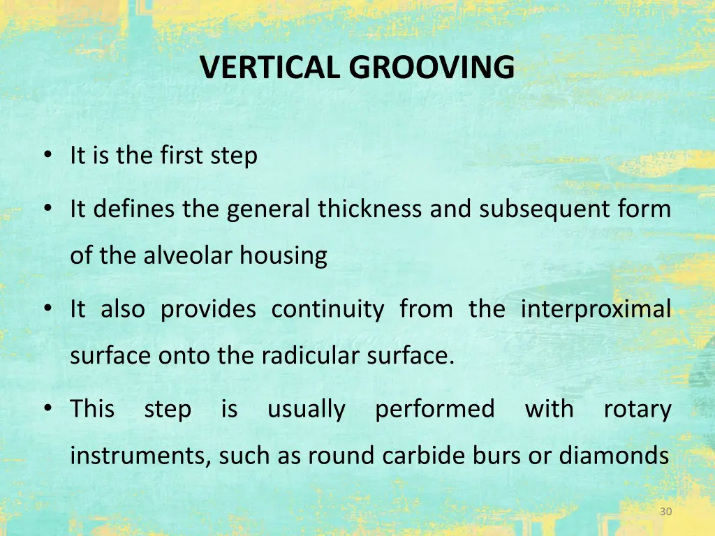 vertical grooving