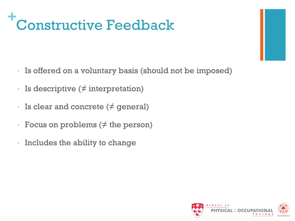 constructive feedback