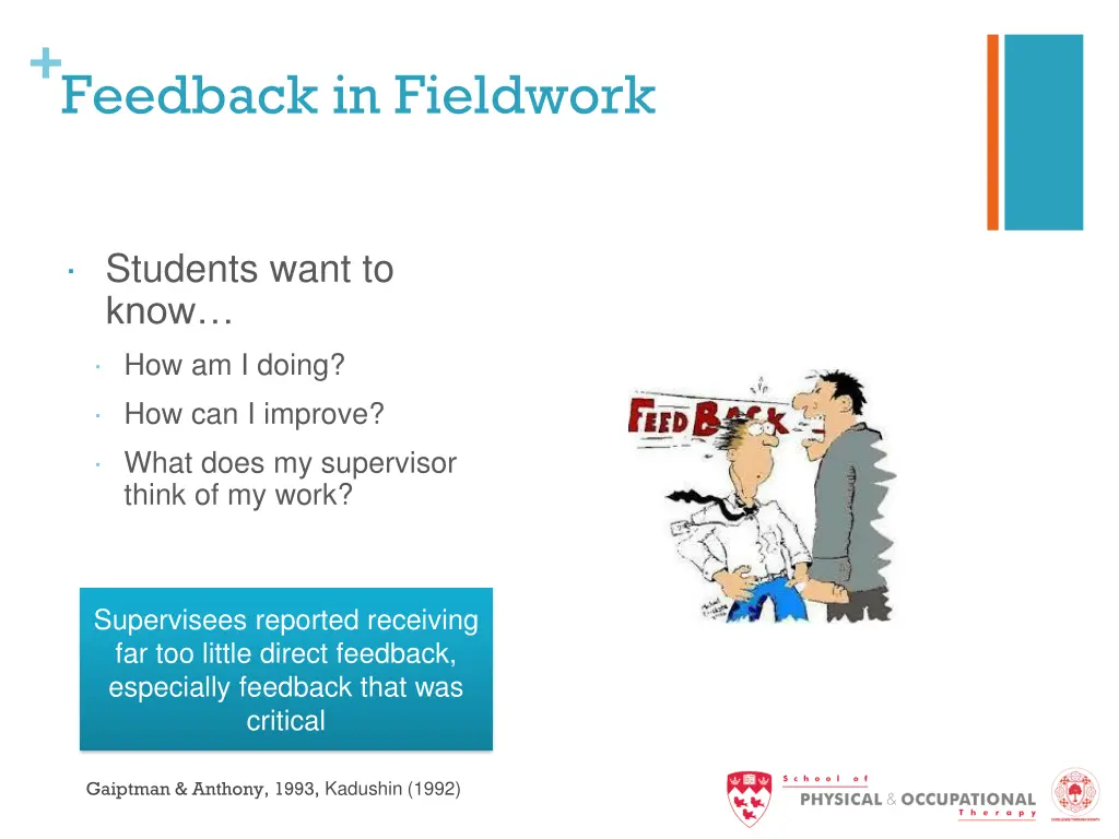 feedback in fieldwork