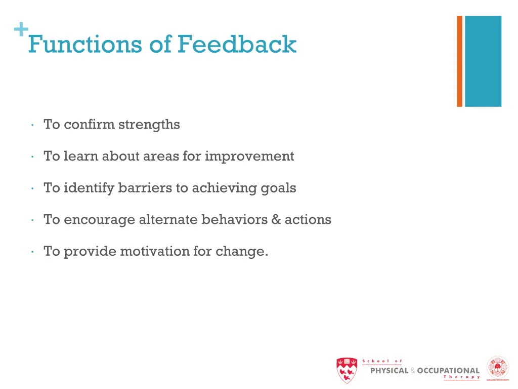 functions of feedback