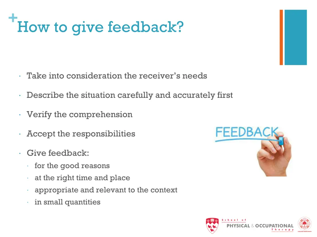 how to give feedback