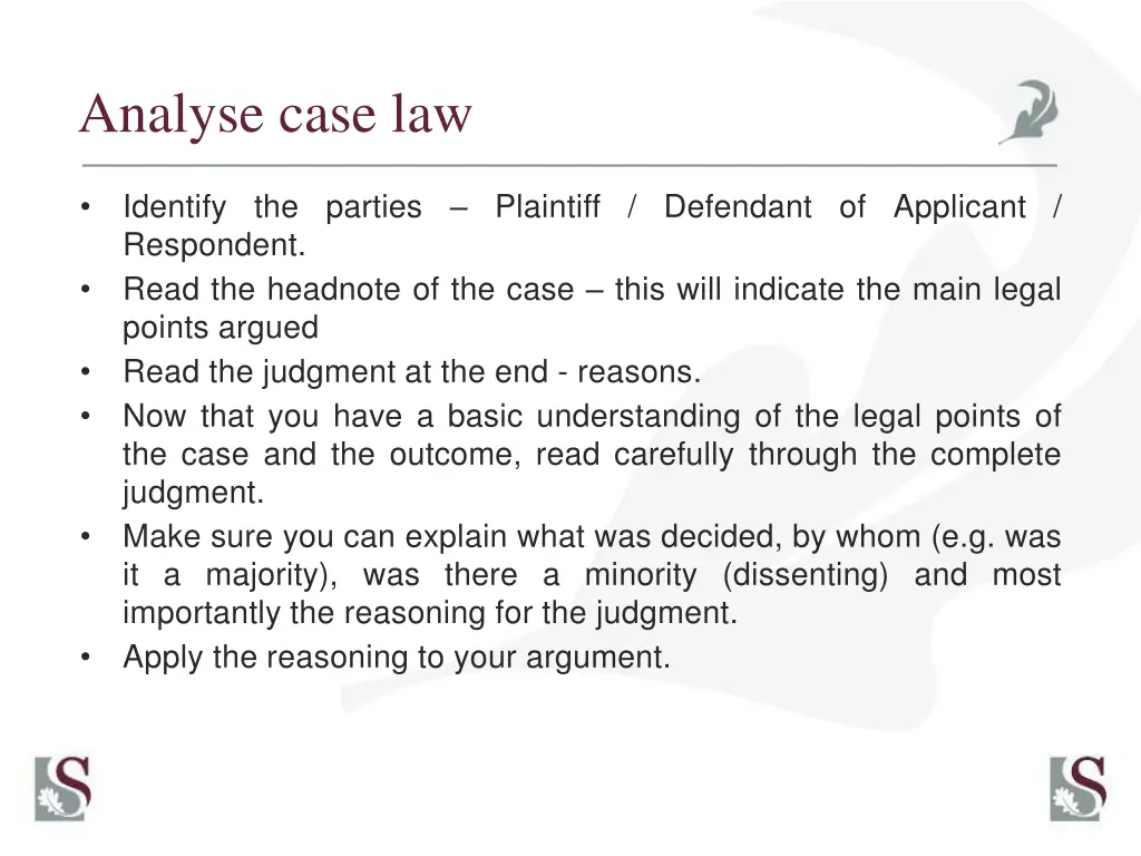 analyse case law