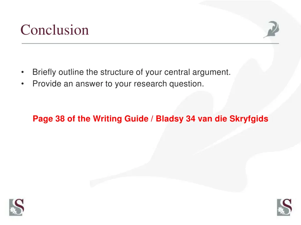 conclusion
