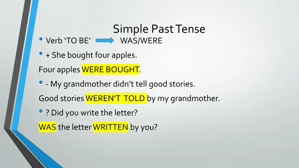 simple past tense
