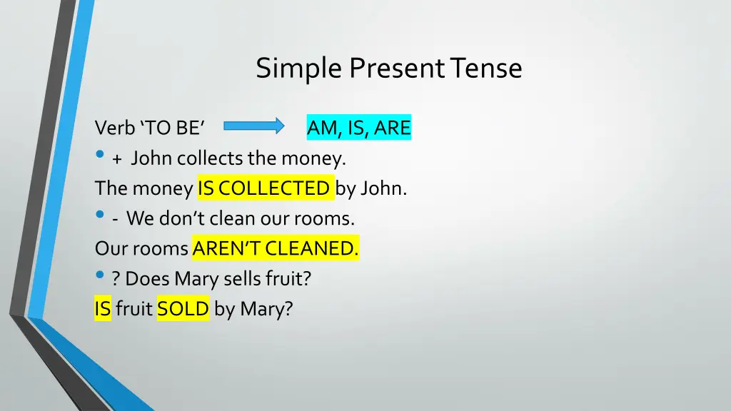 simple present tense