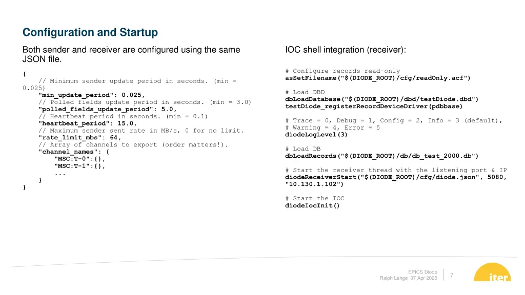 configuration and startup