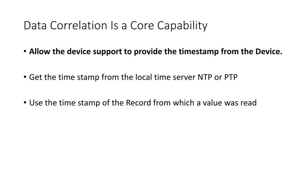 data correlation is a core capability