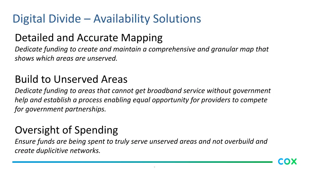 digital divide availability solutions