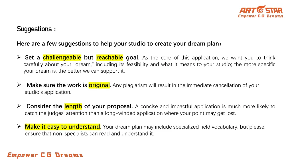 suggestions