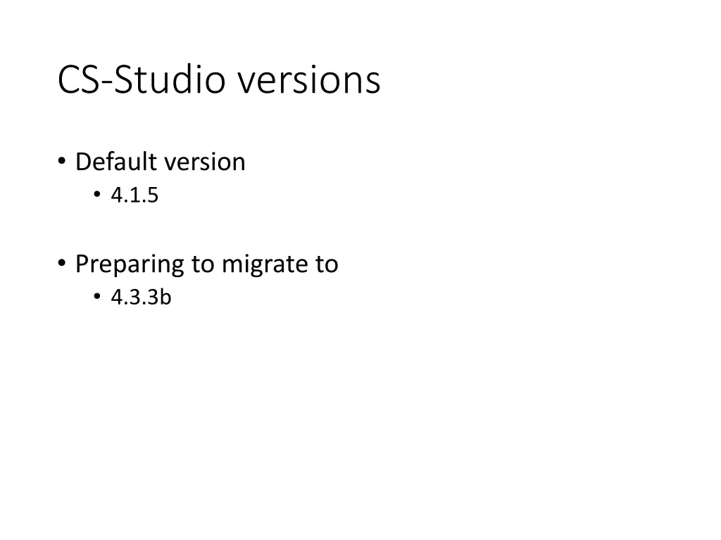 cs studio versions