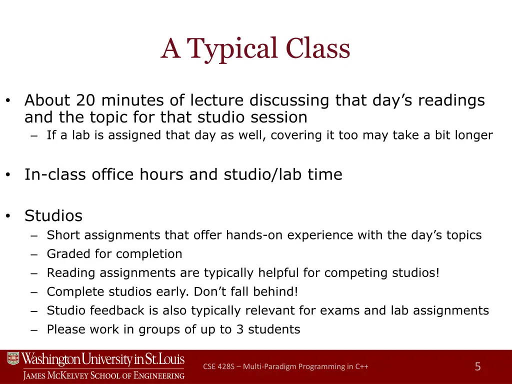 a typical class