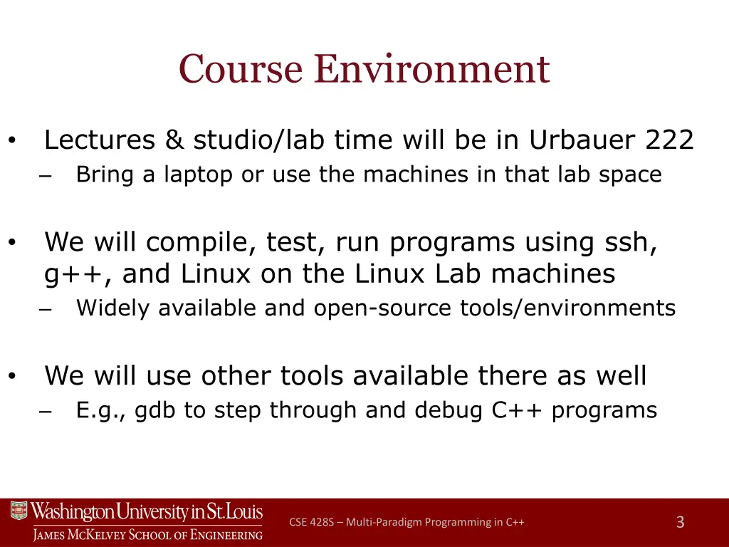 course environment