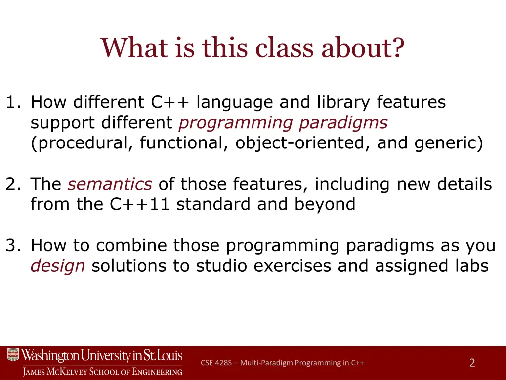 what is this class about