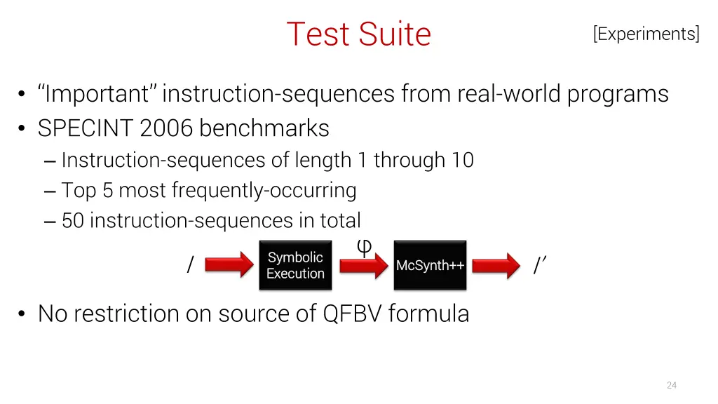 test suite