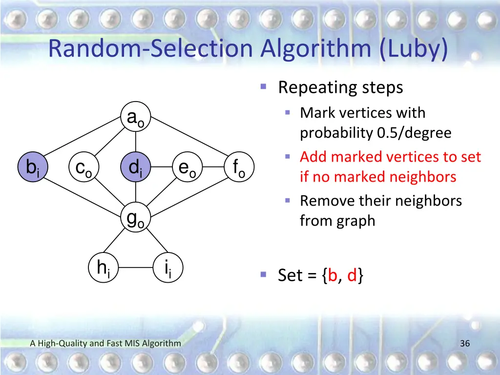 random selection algorithm luby 2