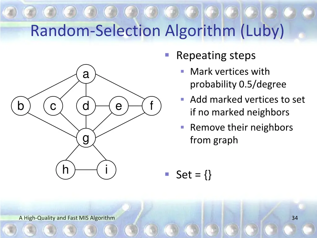 random selection algorithm luby