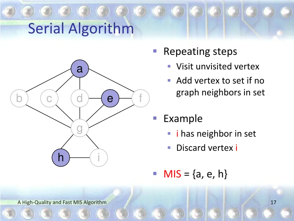 serial algorithm 10
