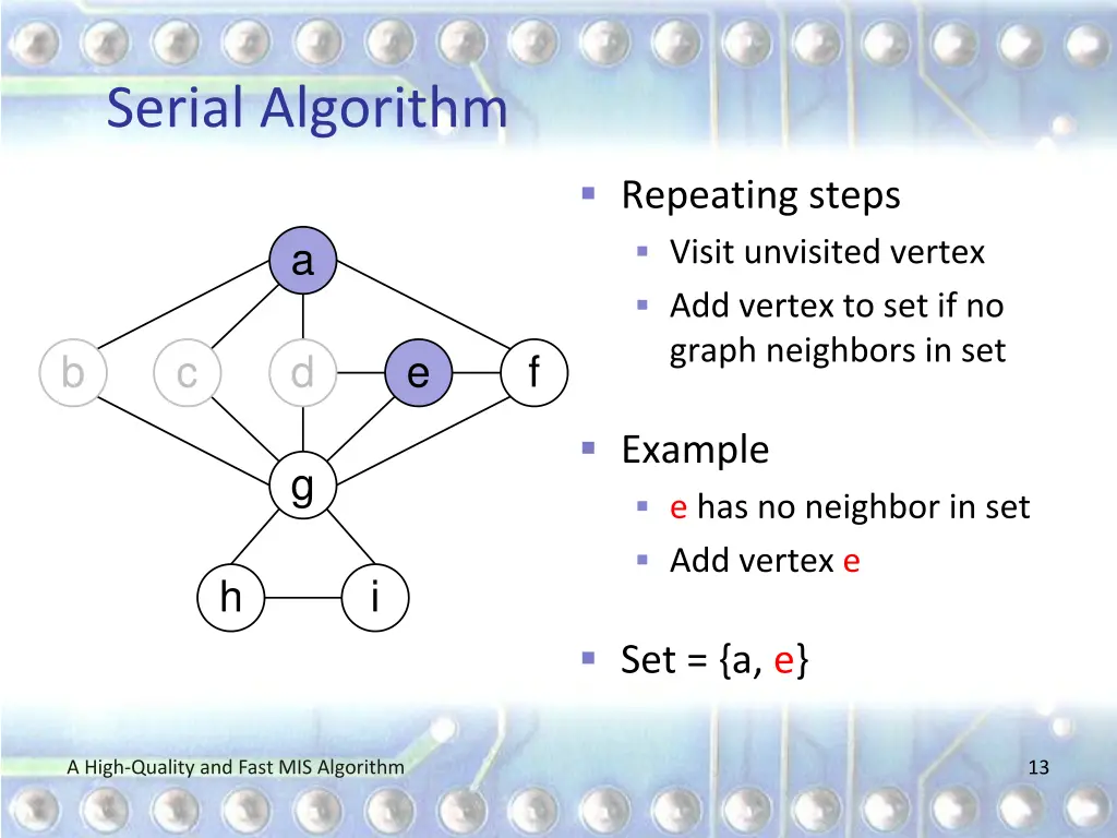serial algorithm 6