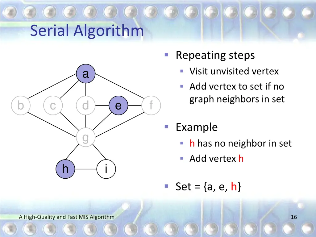 serial algorithm 9