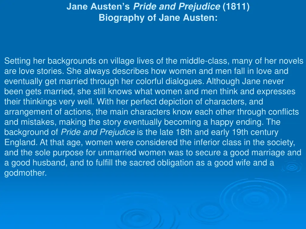 jane austen s pride and prejudice 1811 biography 1