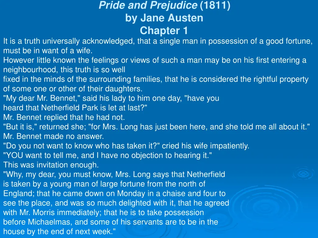 pride and prejudice 1811 by jane austen chapter 1