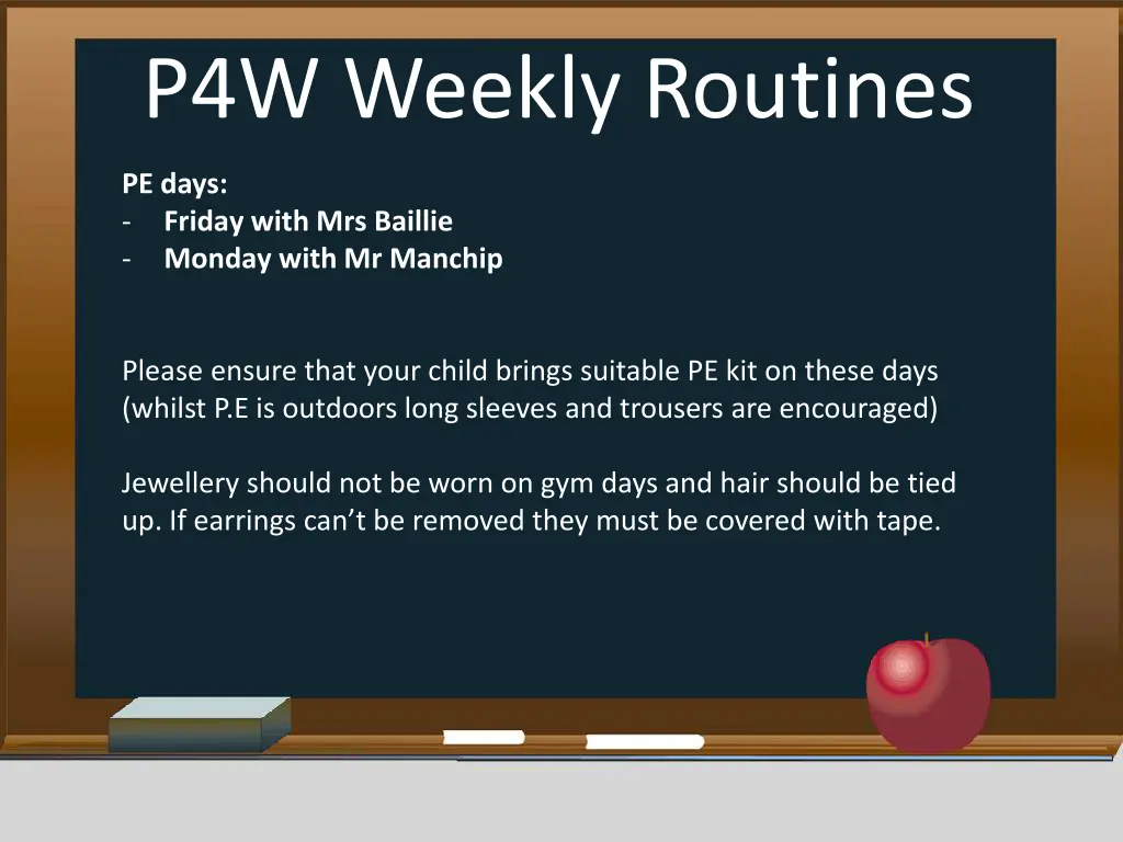 p4w weekly routines