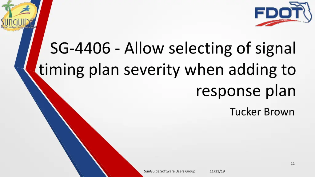 sg 4406 allow selecting of signal timing plan