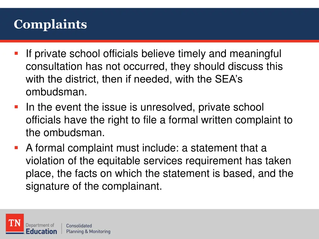 complaints
