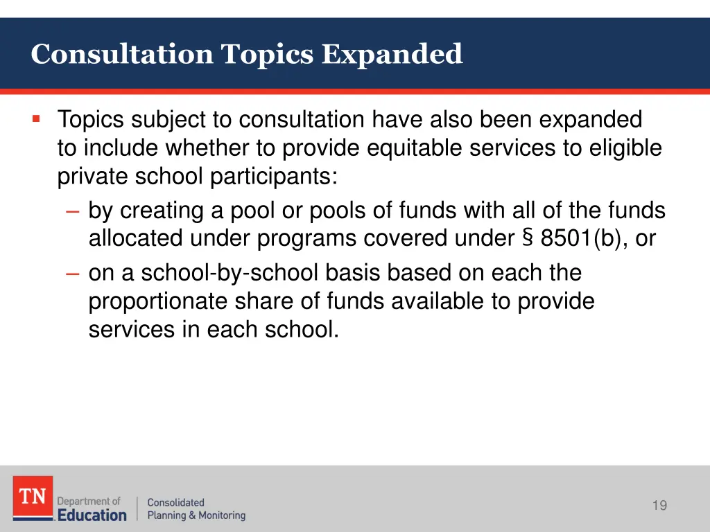 consultation topics expanded