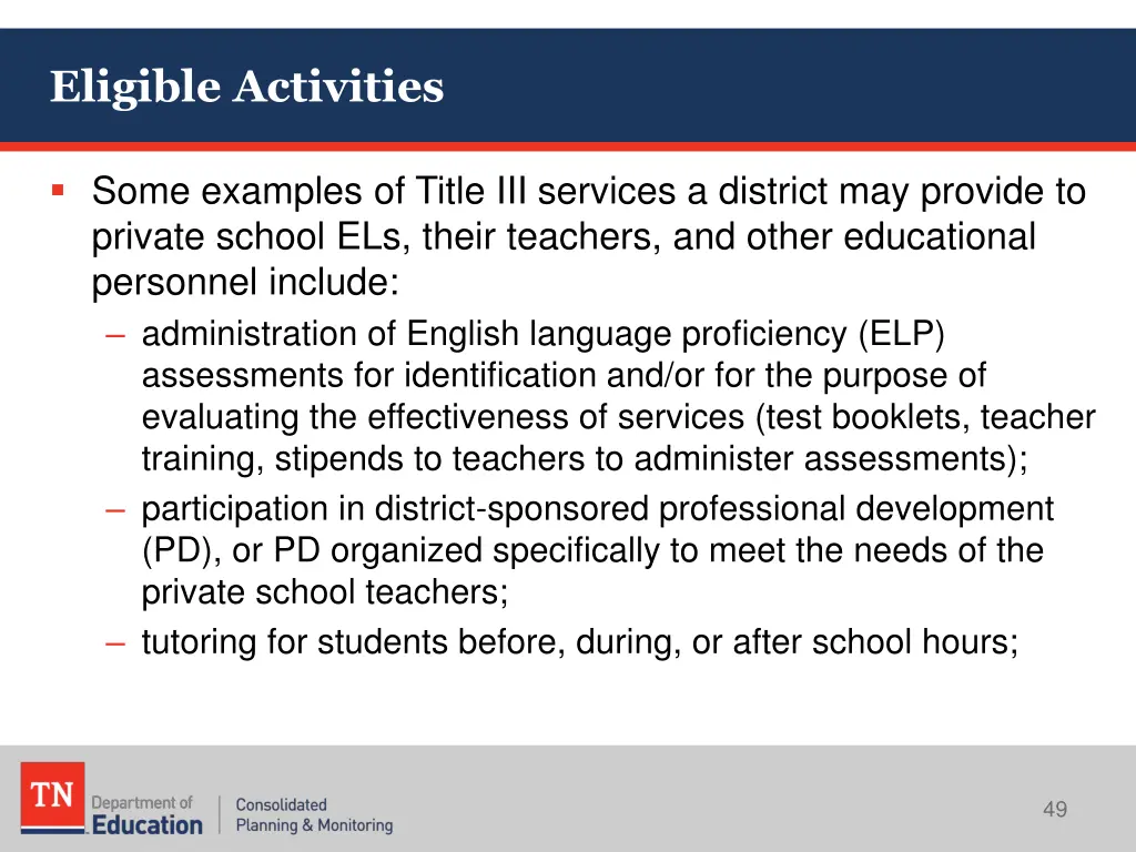 eligible activities 2