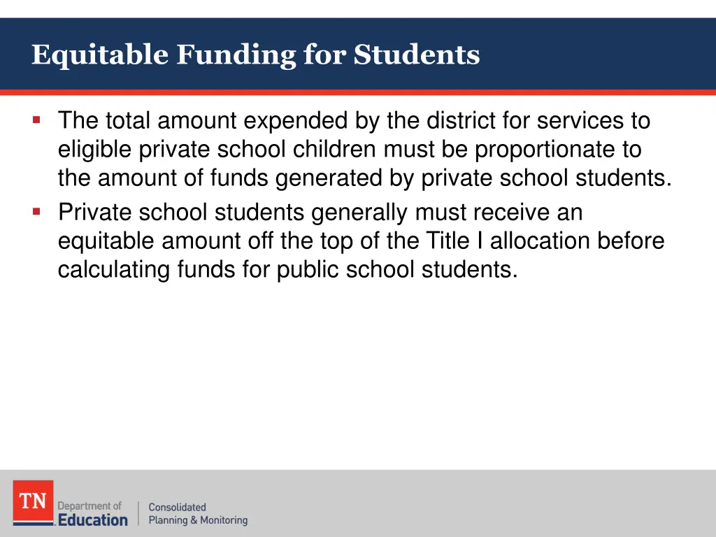 equitable funding for students