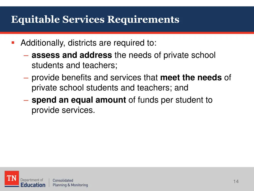 equitable services requirements 1