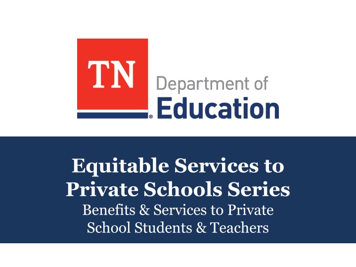 equitable services to private schools series