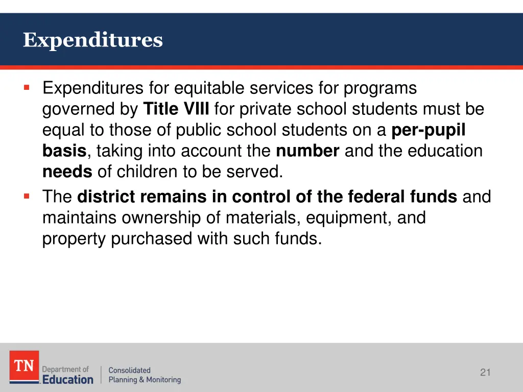 expenditures
