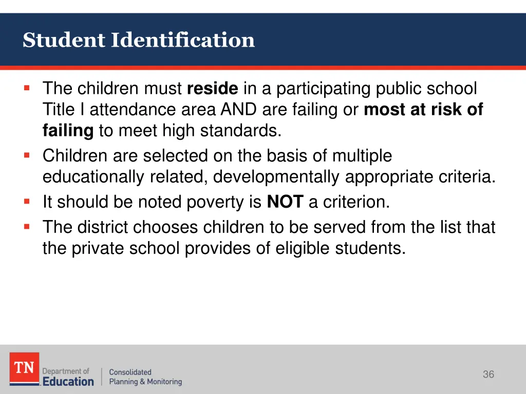 student identification