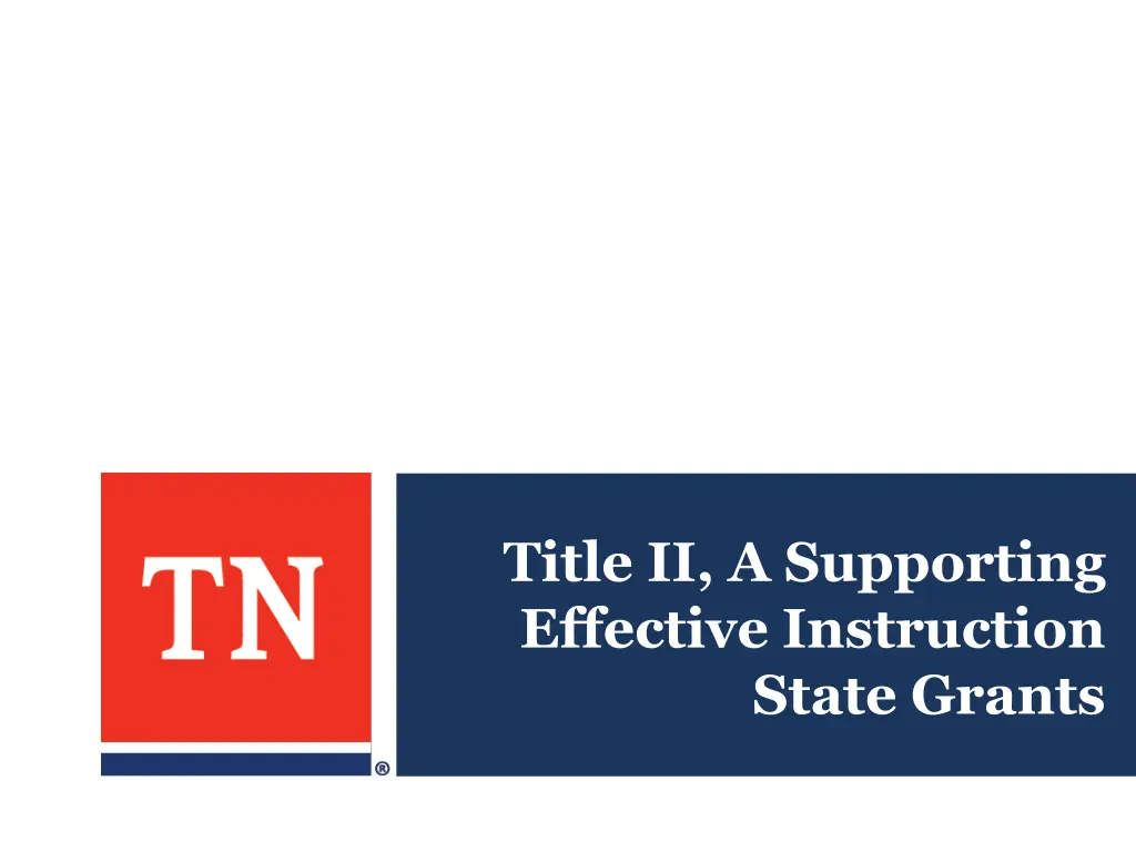 title ii a supporting effective instruction state