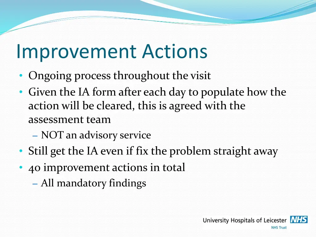 improvement actions