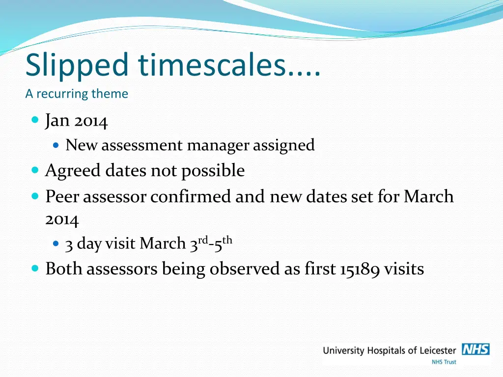 slipped timescales a recurring theme