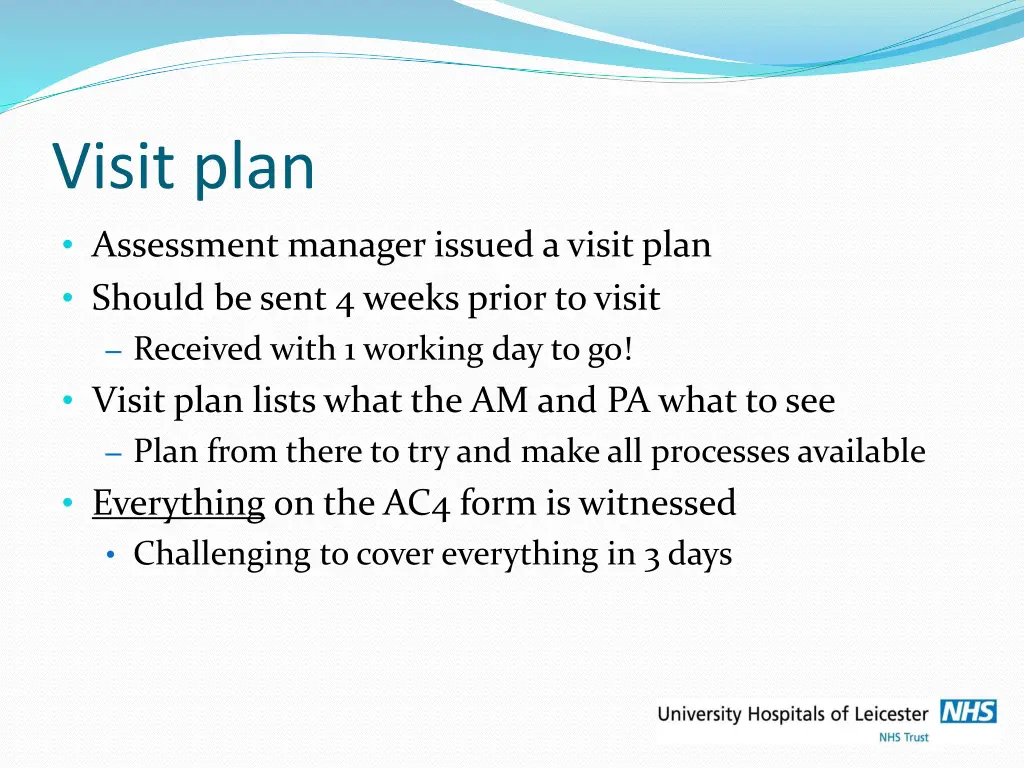 visit plan