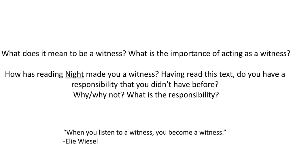 what does it mean to be a witness what