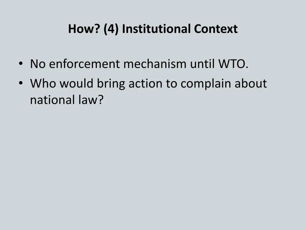 how 4 institutional context