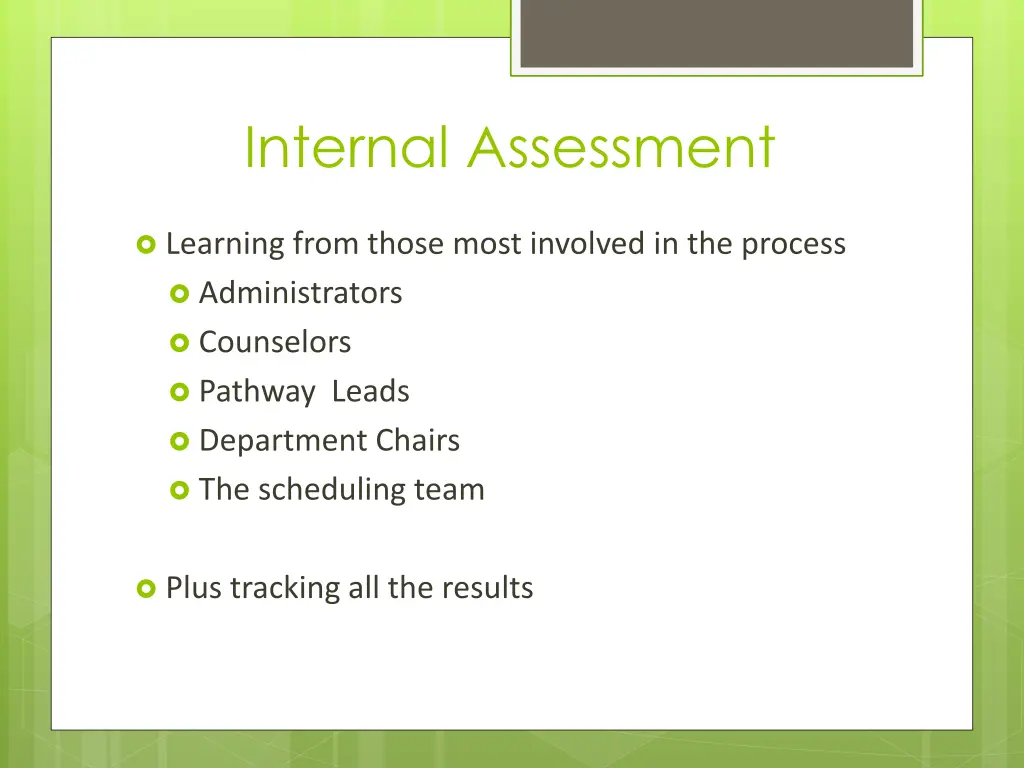 internal assessment
